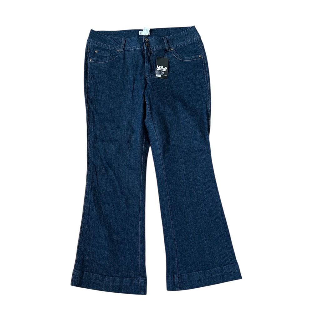 Monroe & Main Lola Control Trouser Jeans Dark Wash Curvy Fit Size 14 Short NWT